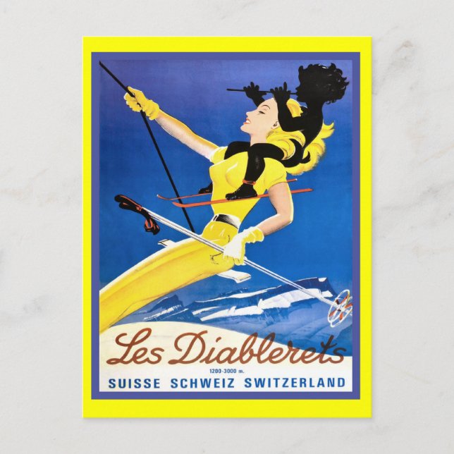 Postal Les Diablerets, Suiza (Anverso)