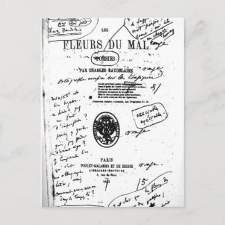 Postal Les Fleurs du Mal 2 - Baudelaire