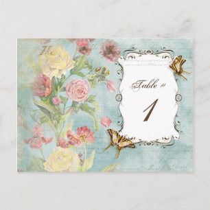 Postal Les Fleurs Peony Rosa Tulip Floral Flowers Boda