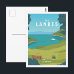 Postal Les Landes France Famous Travel Place Ilustracion<br><div class="desc">El famoso paisaje del Ilustracion de Les Landes France</div>