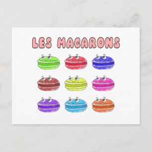 Postal Les Macarons Cute Personalizado
