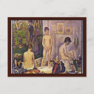 Postal Les Poseuses Ensemble Por Seurat Georges