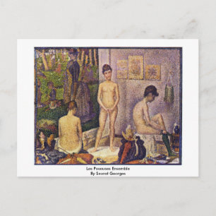 Postal Les Poseuses Ensemble Por Seurat Georges