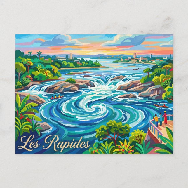 Postal Les Rapides (río Congo) República del Congo (Anverso)