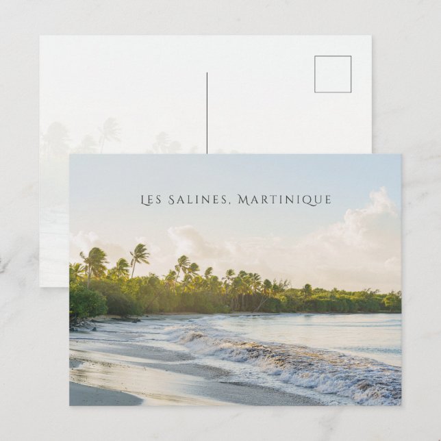 Postal Les Salines beach Martinique Scenic travel (Anverso / Reverso)