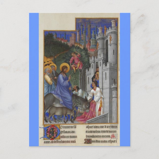 Postal Les Très Riches Heures du ducde de Berry (Anverso)