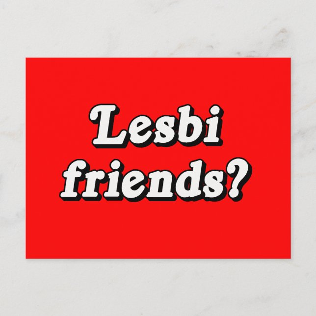 Postal ¿Lesbi Friends? (Anverso)