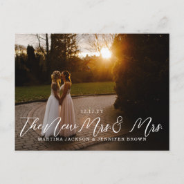 Postal Lesbian Newlyweds Sra. y Sra. Photo Gracias