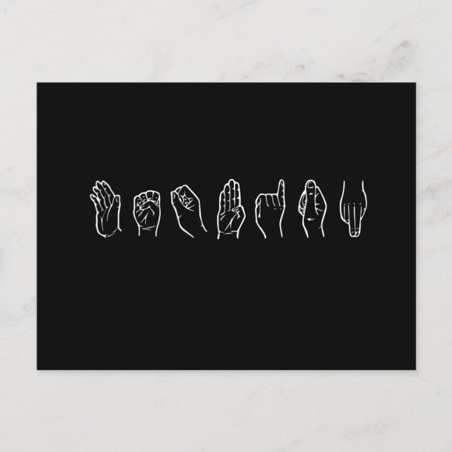 POSTAL LESBIANO EN LENGUA DE RÓTULO (Anverso)