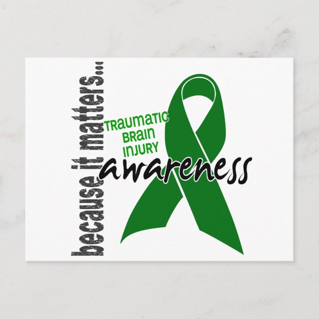 Postal Lesión cerebral traumática TBI de la conciencia 1 (Anverso)