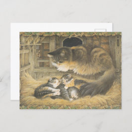 POSTAL LESLEY ANNE IVORYS CHRISTMAS CAT POSTCARD