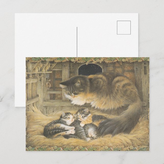 POSTAL LESLEY ANNE IVORYS CHRISTMAS CAT POSTCARD (Anverso / Reverso)