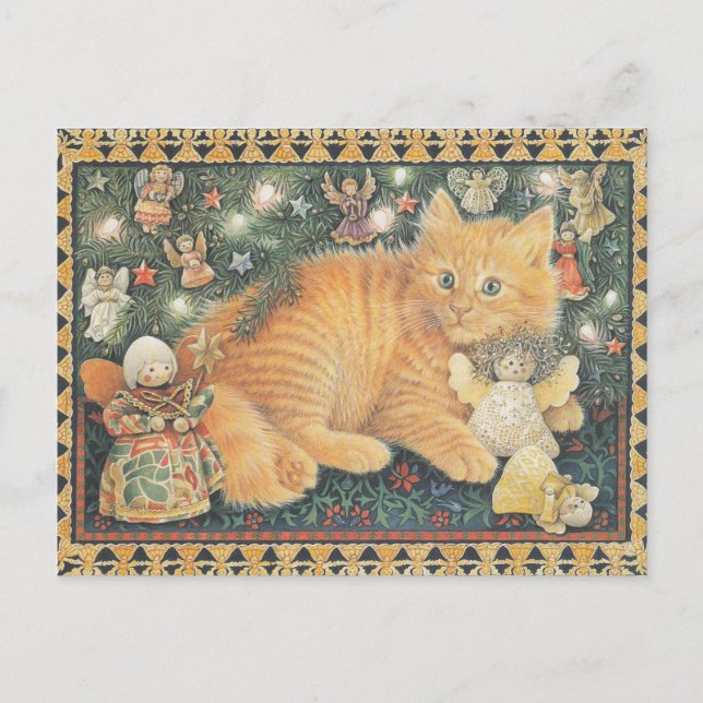 POSTAL  LESLEY ANNE IVORYS CHRISTMAS CAT POSTCARD (Anverso)