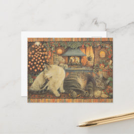 POSTAL LESLEY ANNE IVORYS CHRISTMAS CAT POSTCARD