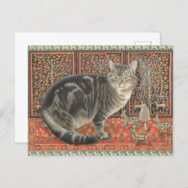 POSTAL LESLEY ANNE IVORYS CHRISTMAS CAT POSTCARD