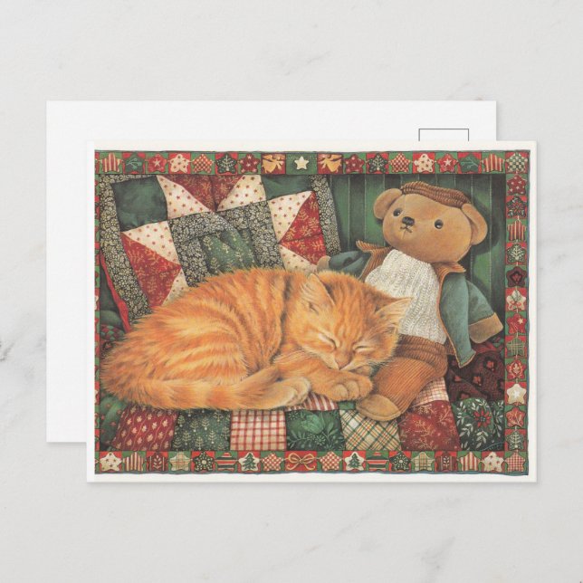 POSTAL LESLEY ANNE IVORYS NAVIDADES CAT POSCARD (Anverso / Reverso)