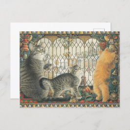 POSTAL LESLEY ANNE IVORYS NAVIDADES CAT POSCARD