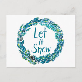 Postal Let It Snow Postcard