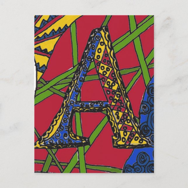 Postal Letra "A" (Anverso)