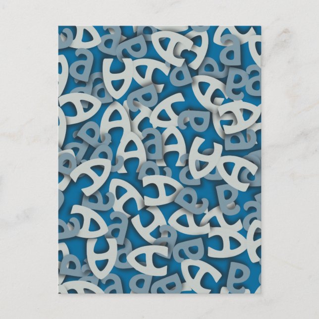 Postal Letra a azul (Anverso)