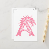 Letra A de estilo dragón, alfabeto de dragón, mono