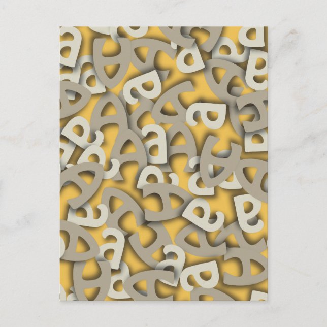 Postal Letra A Gris (Anverso)