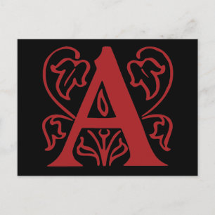 Postal Letra A minúscula