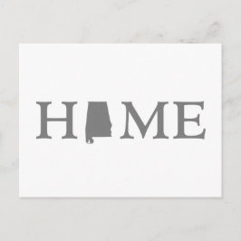 Postal Letra Alabama del estado del hogar con forma de gr