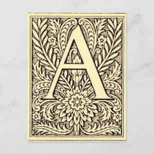 Postal Letra alfabeta a