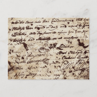 Postal Letra antigua manuscrita vintage