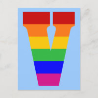 Letra arco iris V