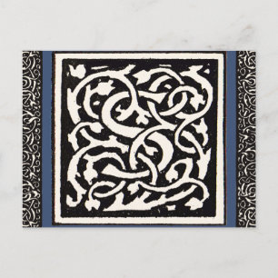 Postal Letra Art Nouveau monograma S de cosecha vintage
