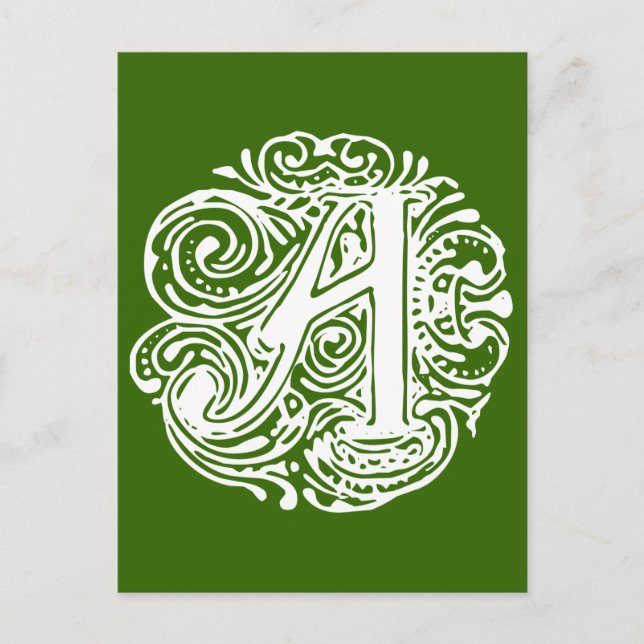 Postal Letra blanca monarquia "A" (Anverso)