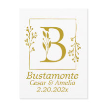 Letra botánica moderna B personalizada