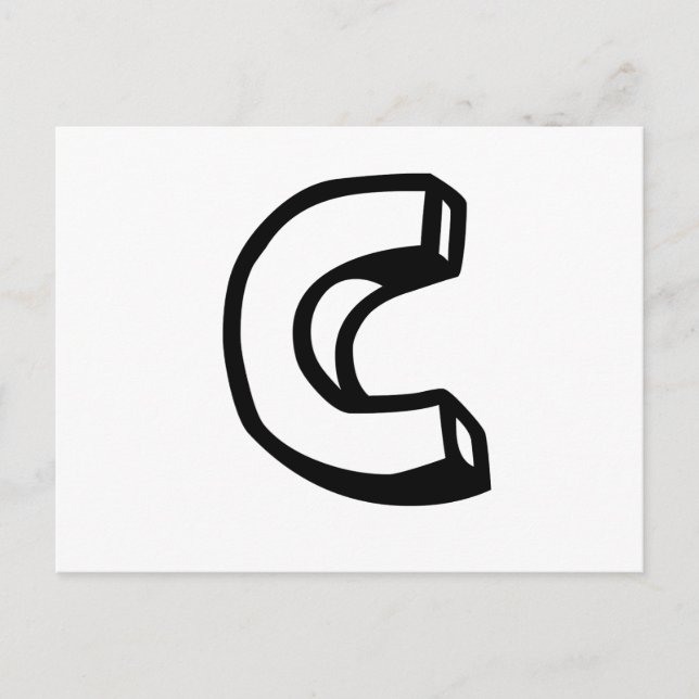 Postal Letra C (Anverso)