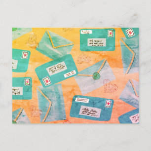 Postal Letra de amor