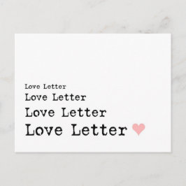 Postal Letra de amor