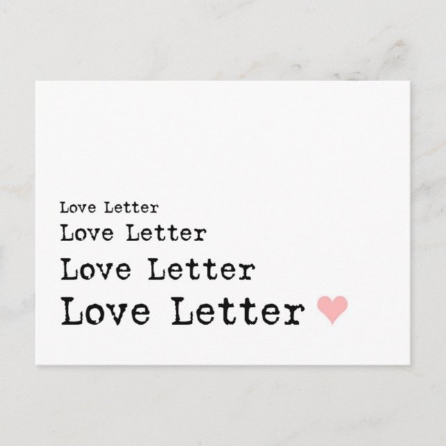 Postal Letra de amor (Anverso)