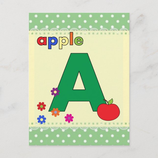 Postal Letra de Apple A (Anverso)