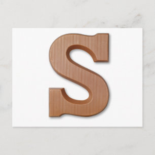 Postal Letra de chocolate S