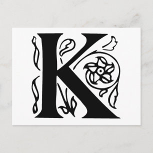 Postal Letra de fantasía K