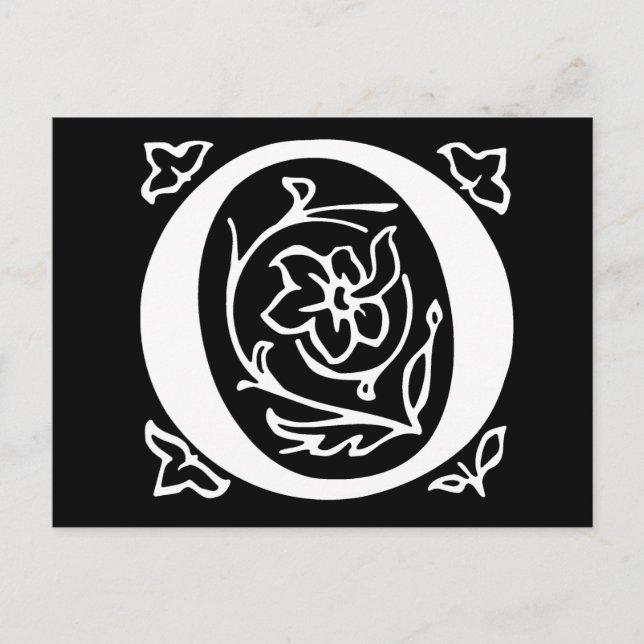 Postal Letra de fantasía o (Anverso)