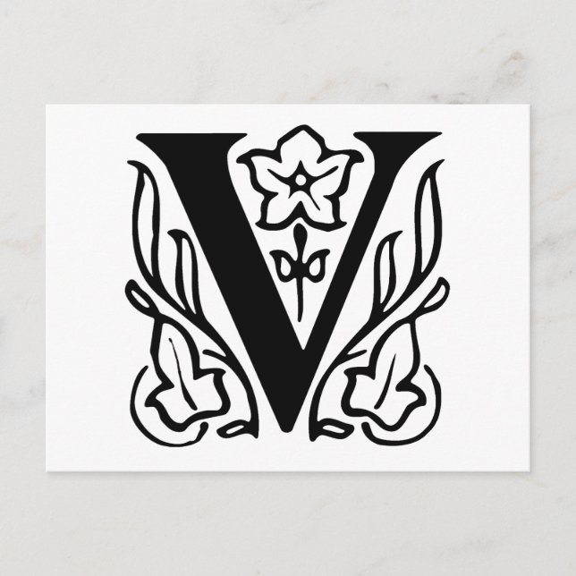 Postal Letra de fantasía V (Anverso)