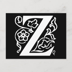 Postal Letra de fantasía Z