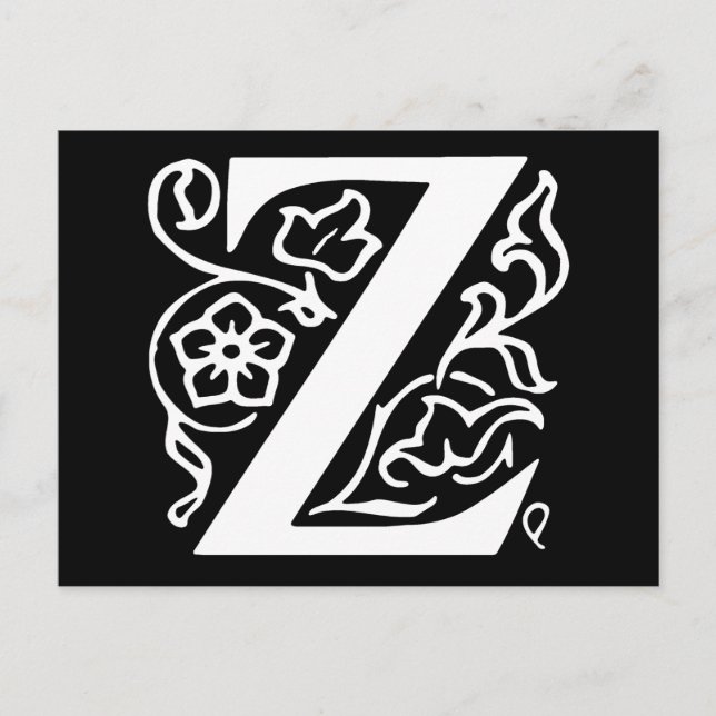 Postal Letra de fantasía Z (Anverso)