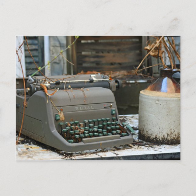 Postal Letra de máquina de escribir (Anverso)
