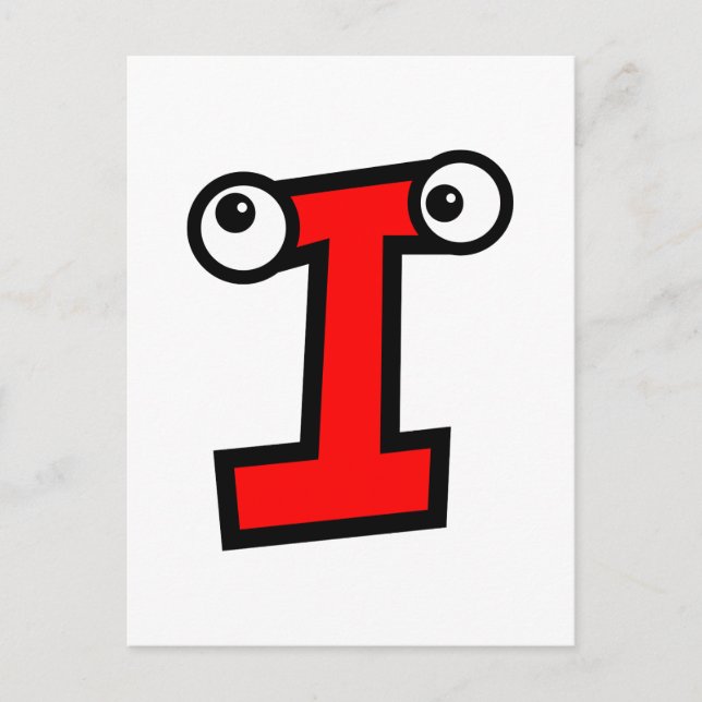 Postal Letra divertida i del monograma (Anverso)