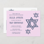 Postal LETRA EXTRAORDINARIA ESTRELLA DEL Personalizado DA<br><div class="desc">¡Una postal perfecta para anunciar un bar o un murciélago mitzvah! Hand hizo arte para ti con estrella de diseño david en la parte delantera y código QR en la parte trasera! ¡TODO PERSONALIZABLE! Haga clic en "Personalizar" para editar el texto. Haga clic en "editar usando la herramienta de diseño"...</div>