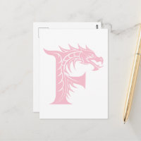 Letra F de estilo dragón, alfabeto de dragón, mono
