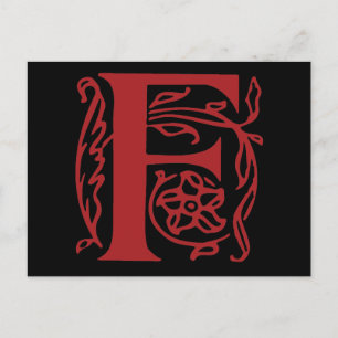 Postal Letra F minúscula